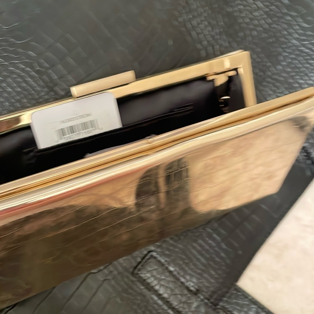 NWT ✨ Nordstrom Clutch Crossbody Purse Metallic